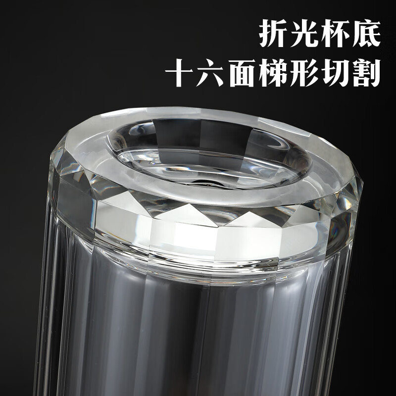 格亚(GEYA)陶立克高档玻璃杯男士高端双层玻璃茶杯子泡茶杯玻璃水杯定制礼盒 加长款【高档盒装】400ml