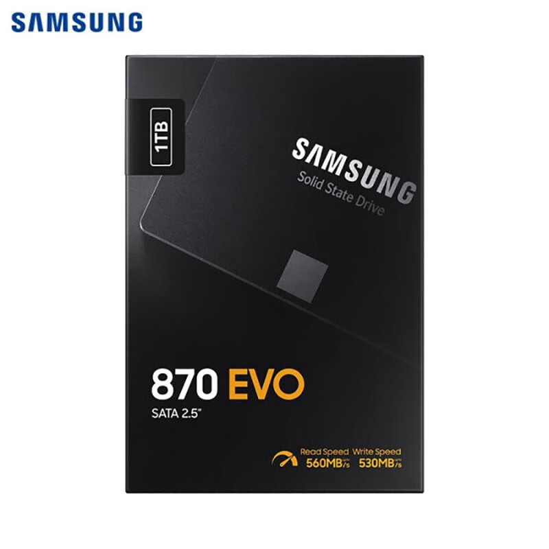 三星（SAMSUNG）870 EVO SSD固态硬盘（SATA3.0接口，台式机/笔记本固态硬盘） 870EVO 1TB（MZ-77E1T0B）