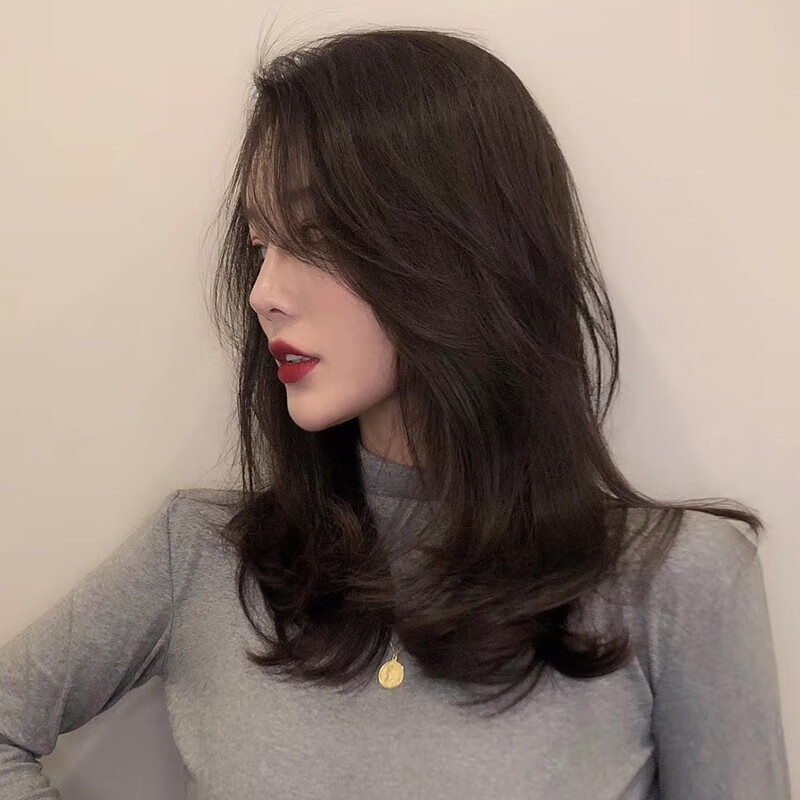 假发女长发大波浪无刘海长卷发中分假发自然全头套假头发真人发丝 半