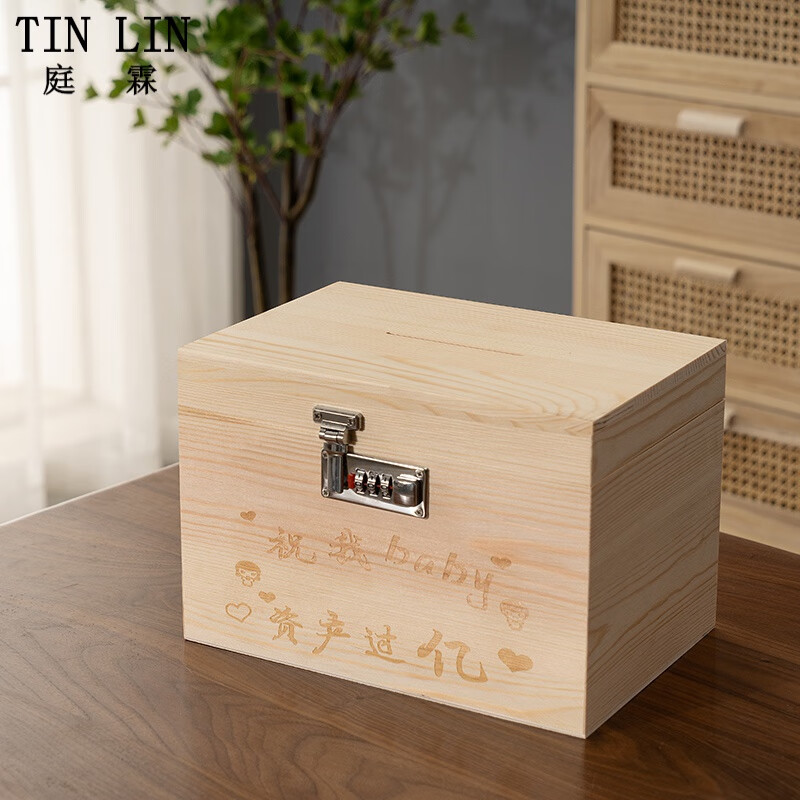 庭霖存钱罐成人可存可取带锁大号储钱罐密码箱存钱箱儿童生日礼物复古