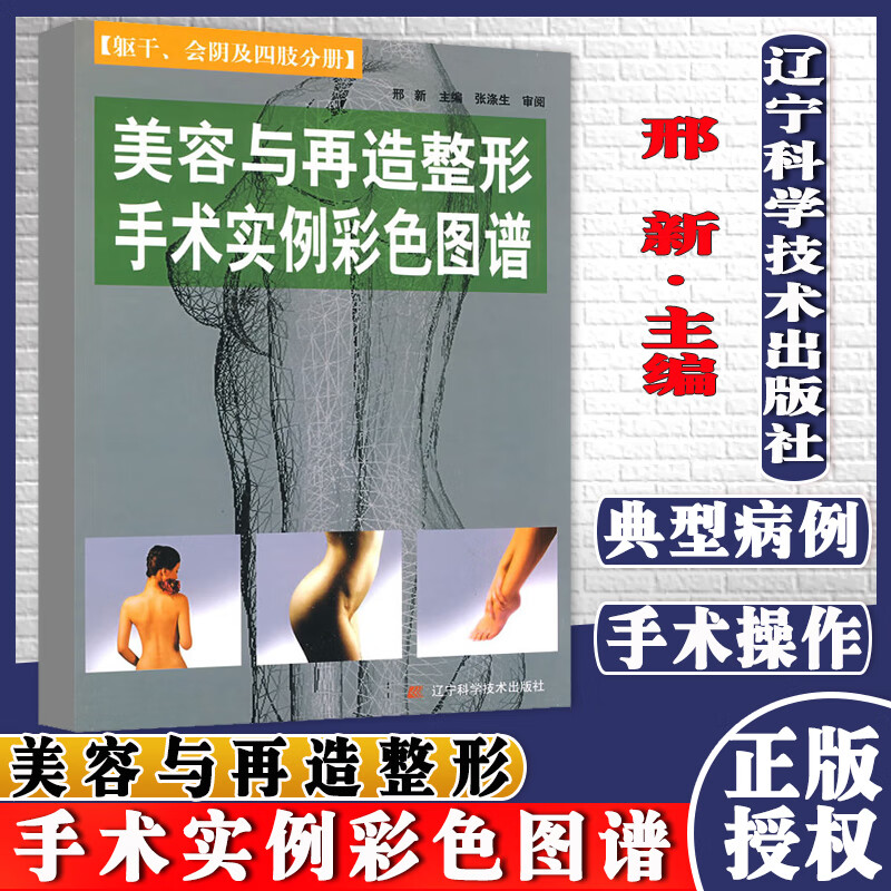 现货 美容与再造整形手术实例彩色图谱：躯干、会阴及四肢分册 辽宁科学技术出版社9787538156