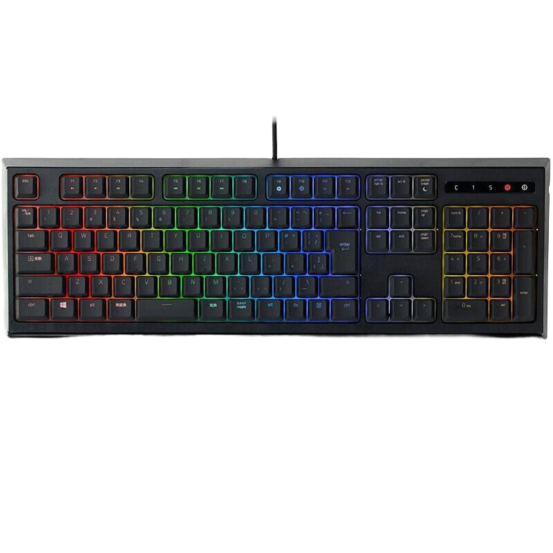 雷蛇（Razer）【JD物流 日本直郵】雷蛇Razer 雨林狼蛛幻彩版RGB背光輕機械鍵盤(pán)  有線(xiàn) 競技薄膜鍵盤(pán) 雨林狼蛛幻彩版-日式鍵盤(pán) Ornata Chroma輕機械鍵盤(pán)