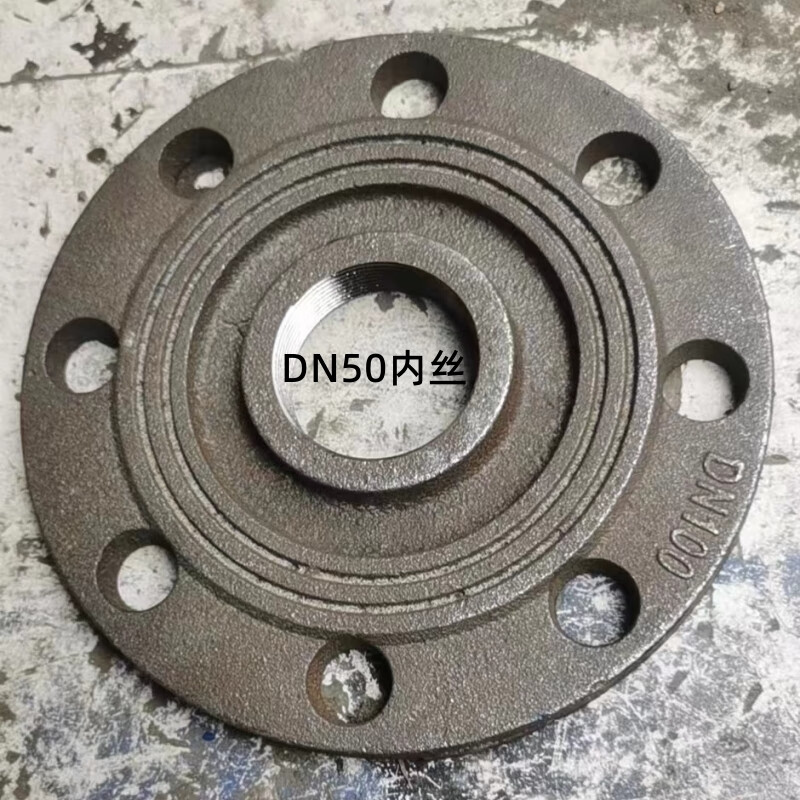 tlxt丝口碳钢国标法兰镀锌内丝内螺纹法兰盘高颈丝牙锻打法兰101625公