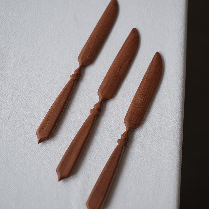 xmsj果酱刀 日常选物 缅甸柚木黄油刀 果酱抹刀 现货 60°以上 x 10cm