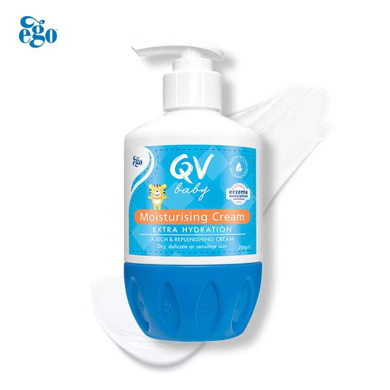 意高（Ego QV）婴儿小老虎润肤霜250g（按压瓶）宝宝面霜保湿 敏感肌宝宝儿童适用 澳洲进口
