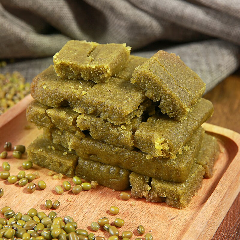 无为阿兴安徽正宗无为特产绿豆糕麻油冰糕饼老式传统手工绿豆小吃点心