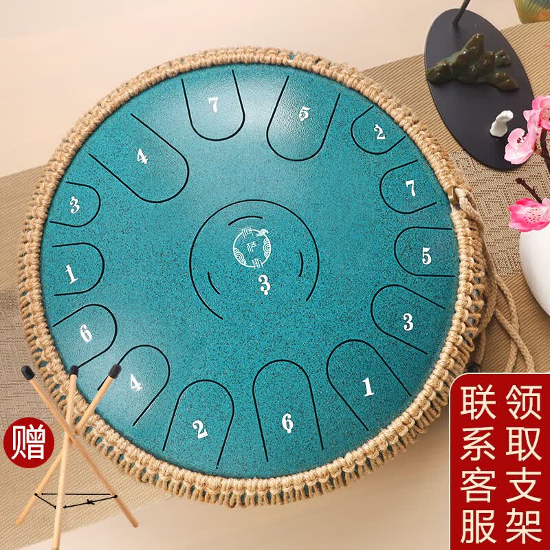 阿萨斯空灵鼓15音14寸钛钢成人初学者钢舌鼓手碟鼓礼物打击乐器 斑点绿属于什么档次？