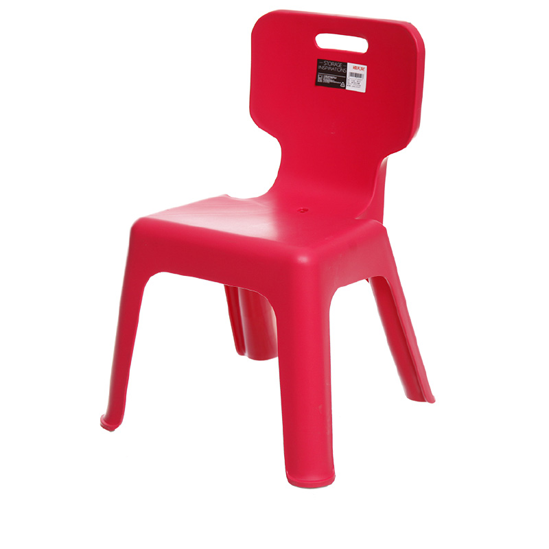 禧天龙 Citylong 塑料凳 靠背凳家用休闲椅凳防滑换鞋凳加厚浴室凳家具凳子 桃红 1个装 2049