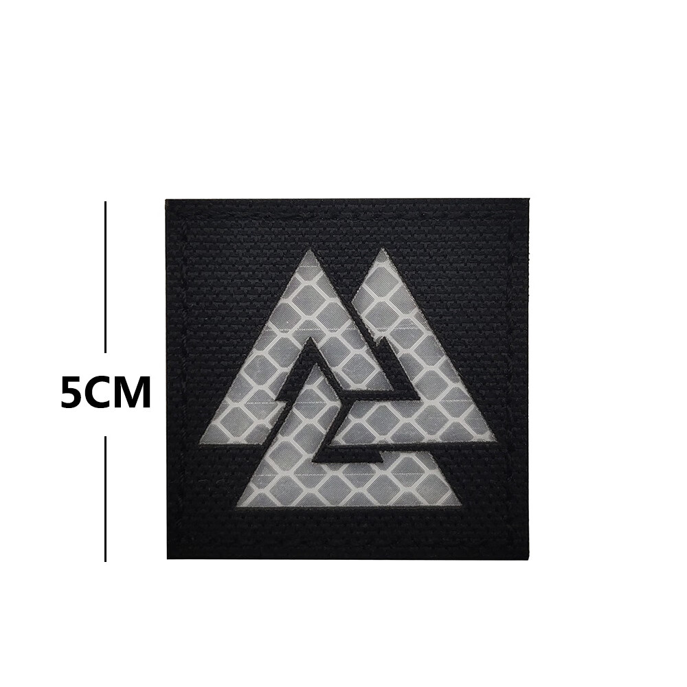 美国ir反光三角洲突击队臂章 正方形魔术贴 夜间识别章迷彩背包士气章