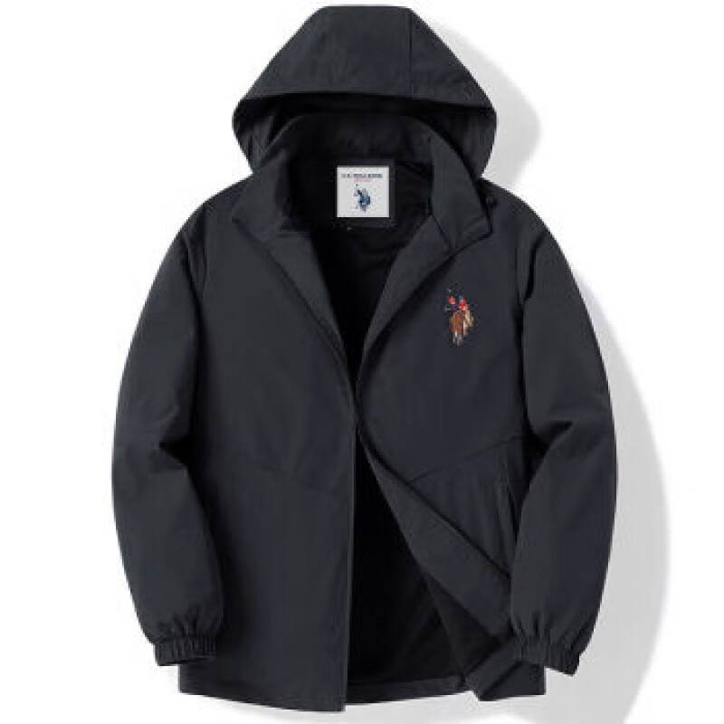 瑾巡官方polo夹克男春秋季外套品牌中青少年男士百搭可拆卸连帽宽