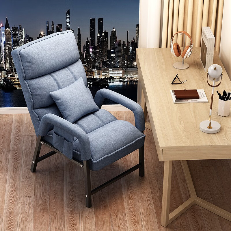 舒适可躺办公椅书房宿舍小户型电竞椅可调靠背 n6263-01-灰色懒人沙发