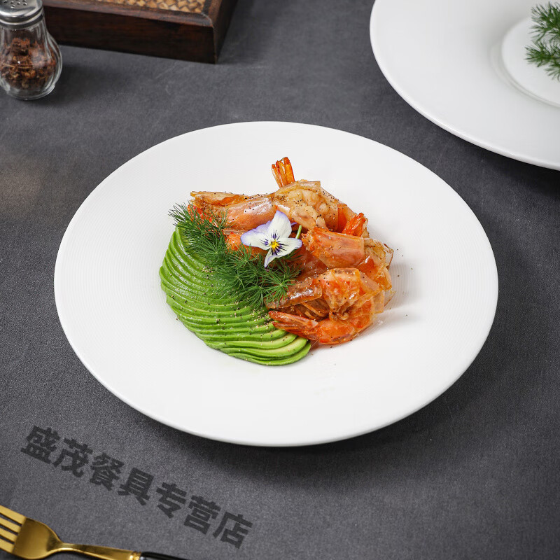位菜位上菜盘12寸白色盘子感摆盘酒店饭店专用大董意境菜创意餐a 10