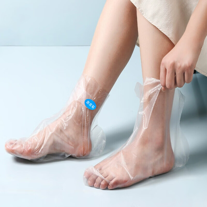 博沃尼克一次性脚套脚膜塑料护理足疗袋泡脚鞋套防雨鞋套100只