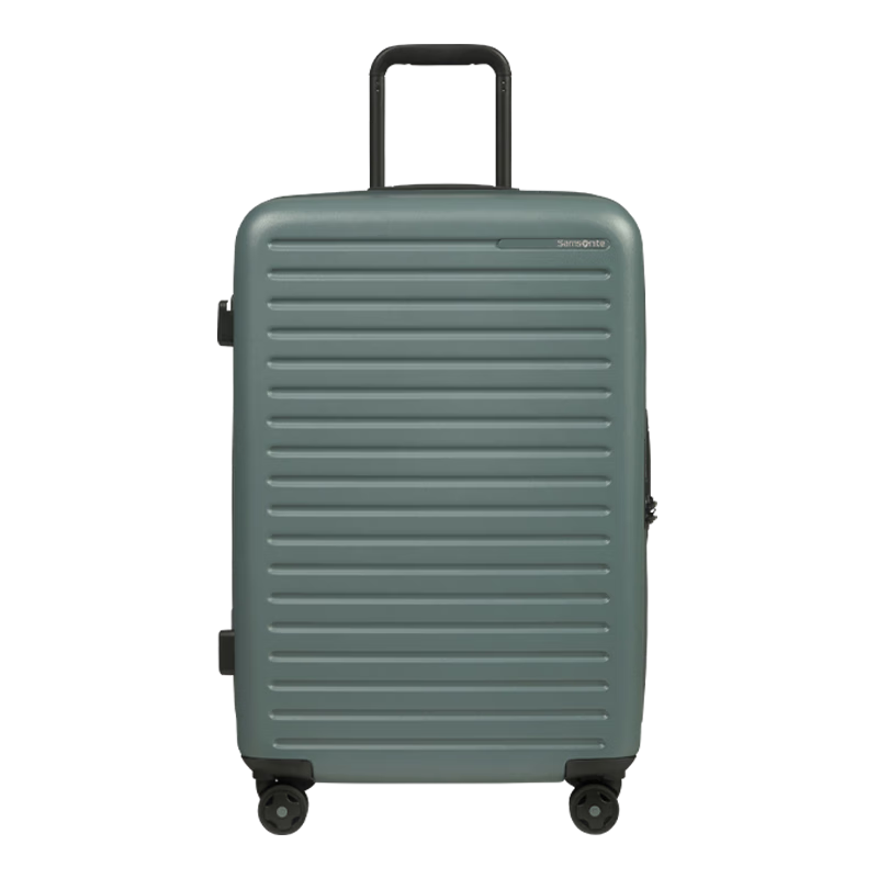 新秀麗（Samsonite）行李箱25英寸拉桿箱歐洲條紋旅行箱包托運密碼箱森林綠KF1