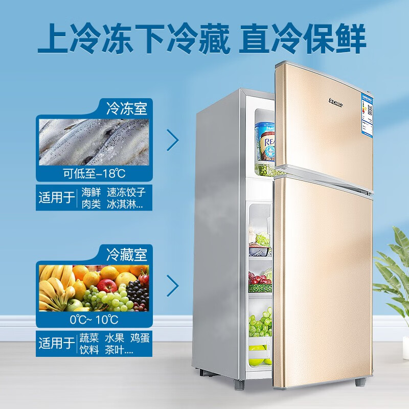 志高双门冰箱小型电冰箱怎么58P118下面详细介绍里产品参数&ldquo;总容积&rdquo;是44L ？？？搞笑的吗？