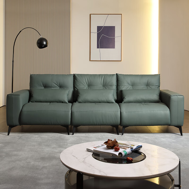 缦宛木库斯真皮沙发 库斯家具 意式极简沙发头层牛皮北欧简约现代轻奢