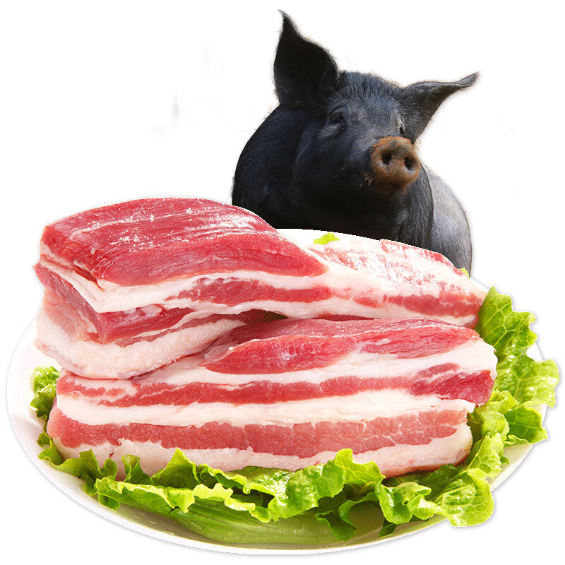 诺斯食美原生态跑山藏香猪新鲜黑猪肉排骨猪腿 3斤 前腿