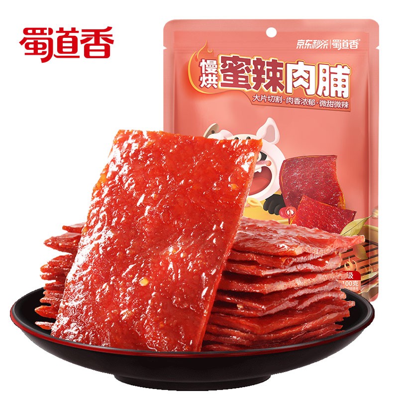 蜀道香蜜辣肉脯休闲零食 肉干肉脯 猪肉脯特产小吃 蜜辣肉脯 100g *1