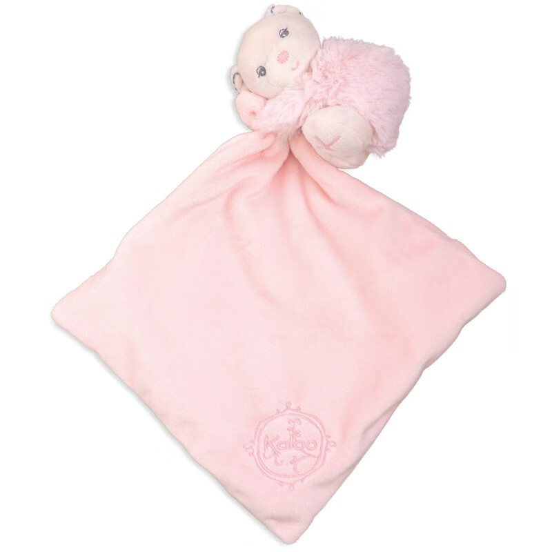 Kaloo安抚巾婴儿可入口宝宝毛绒玩具婴幼儿安抚玩偶兔兔毛绒玩具安抚巾 粉色豆豆熊K962160