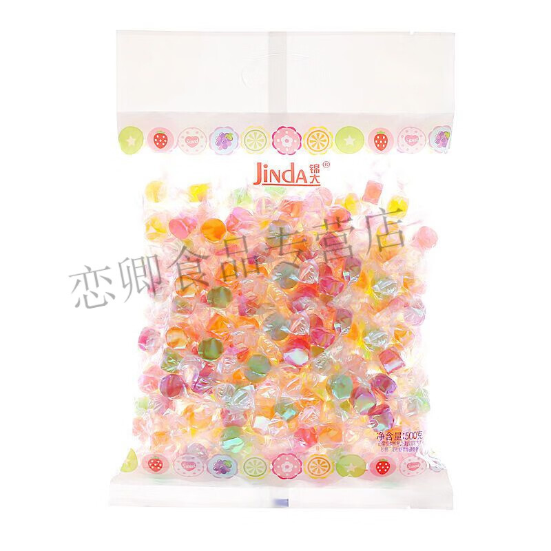錦大小酸酸水果糖500克白桃糖話(huà)梅糖薄荷糖果彩色糖糖果 小酸酸水果糖500克1袋