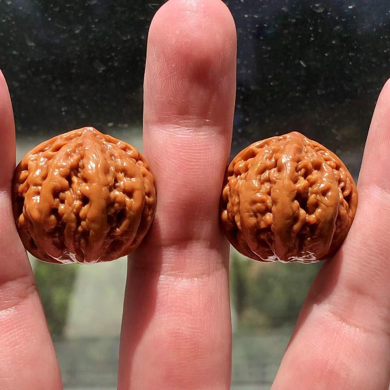 甘夏 文玩核桃 秋子小手捻 迷你小核桃袖珍核桃女性小手把件指间文玩