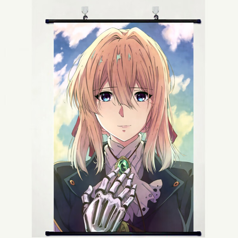 京阿尼 紫罗兰永恒花园 薇尔莉特·伊芙加登动漫卷轴挂画布画海报 d款