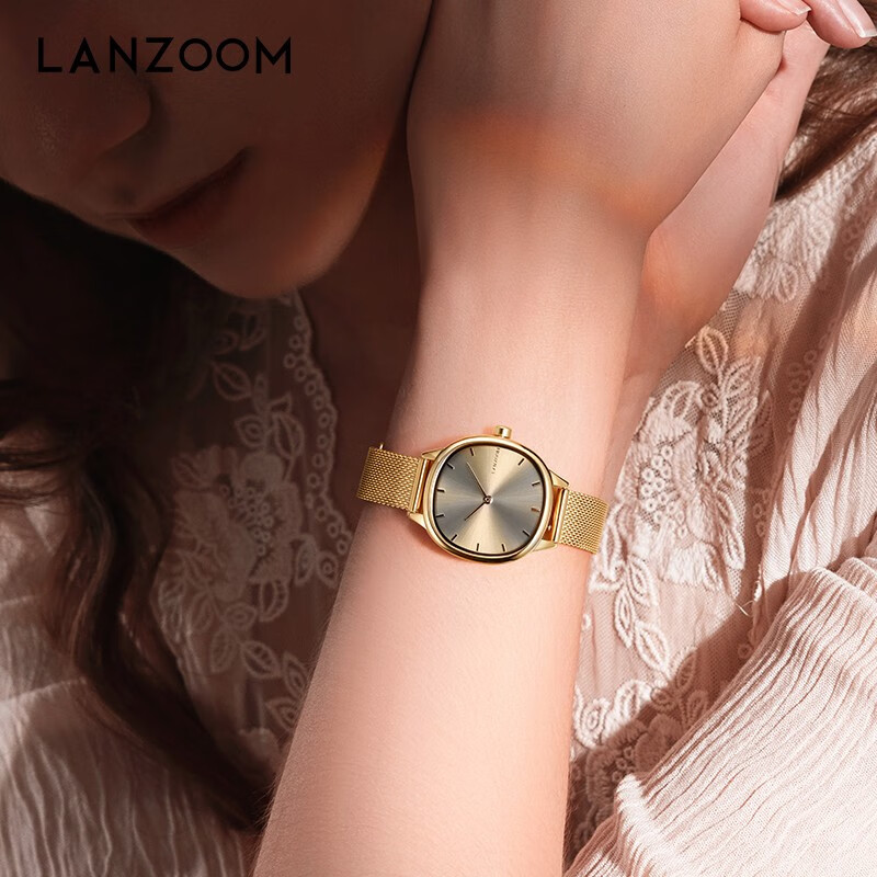 LANZOOM蓝族莫兰迪小金表手表女时尚腕表生日礼物送女友闺蜜同款礼物 【送女友礼物推荐】Jena02