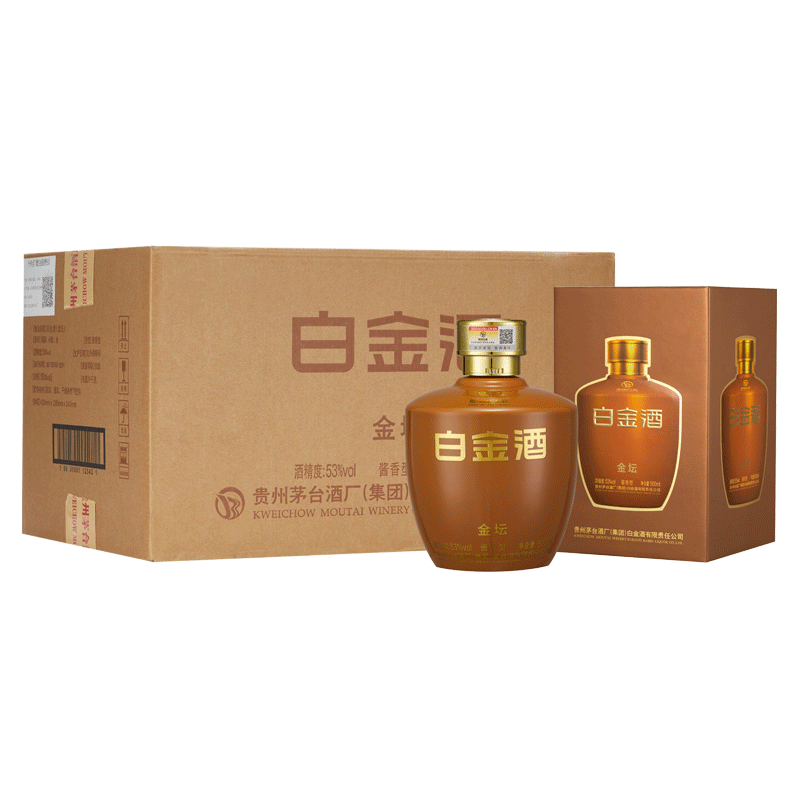 白金酒 53度酱香型白酒白金酒(金坛) 53度 500ml 6瓶
