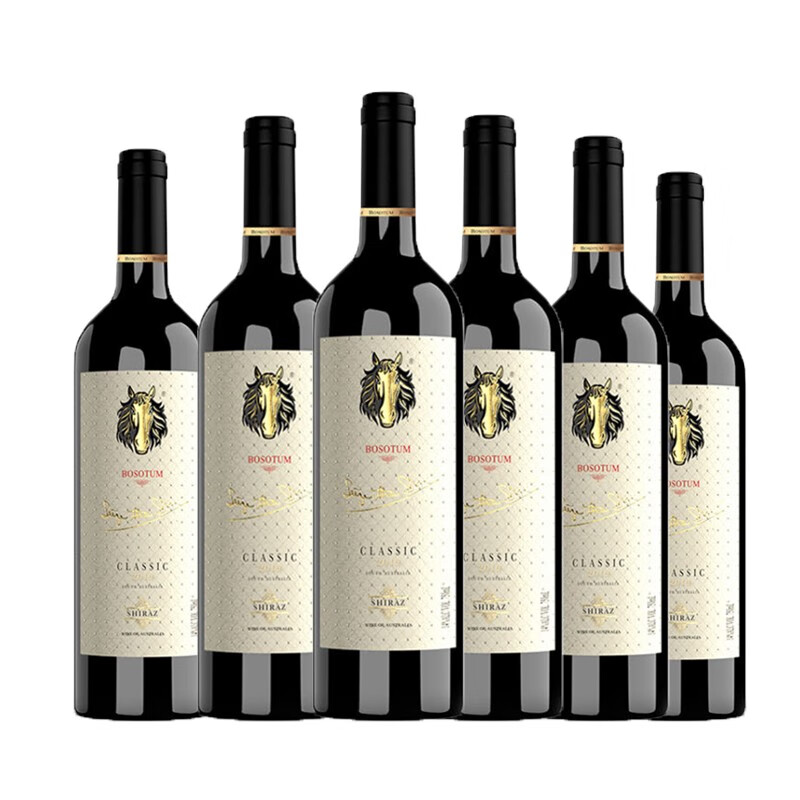博赛图(bosotum)澳大利亚 经典西拉干红葡萄酒750ml 6瓶整箱装