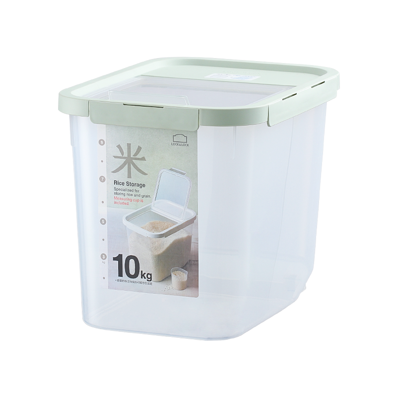 乐扣乐扣厨房储物器皿：持久耐用的绿色米桶