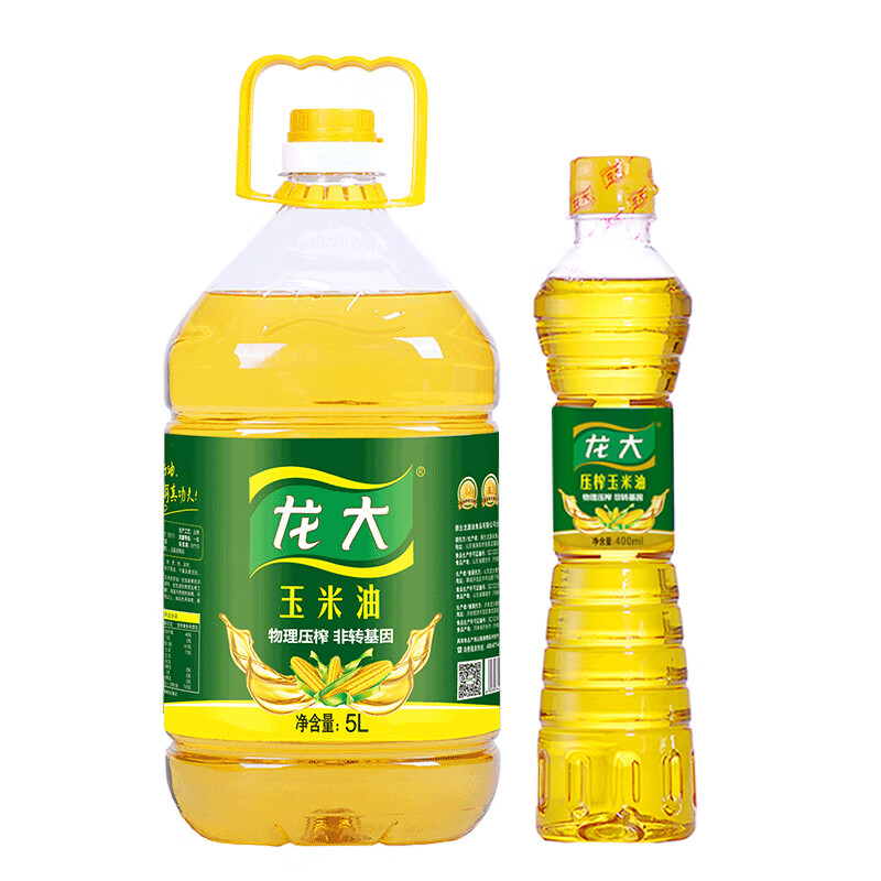 龙大 食用油团购套餐 5l 400ml玉米油*4