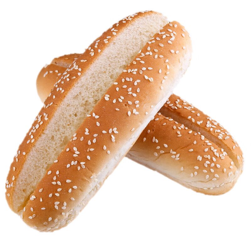 维霆白芝麻热狗面包胚520g美味学生早餐大汉堡店商用款 白芝麻热狗
