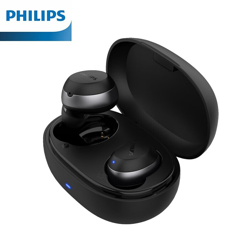 飞利浦 PHILIPS TAT1285BK/93 真无线蓝牙耳机 入耳式音乐耳机 立体声 运动耳机 通话降噪手机通用 黑色