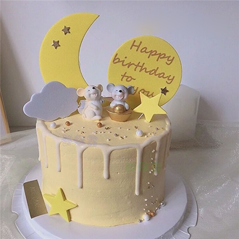 芙滋窝生肖鼠生日蛋糕心有所鼠可爱小老鼠蛋糕男孩女孩儿童全国同城