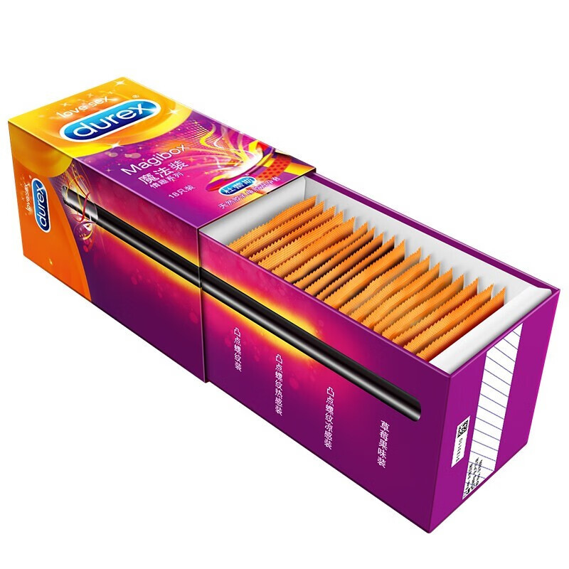 杜蕾斯durex魔法装情趣18只 避孕套大颗粒带刺套套 凸点螺纹草莓水果