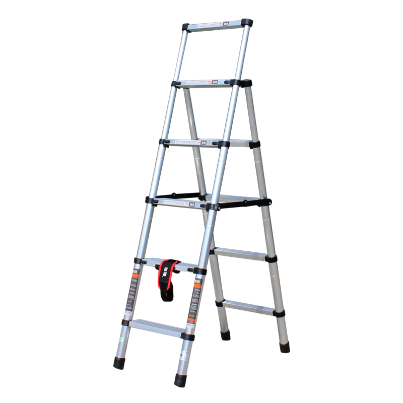 良浦 梯子家用人字梯伸缩梯折叠楼梯折叠梯多功能铝合金梯子折叠家用梯家用梯子加厚收缩梯子1.4+1.7 B2-1