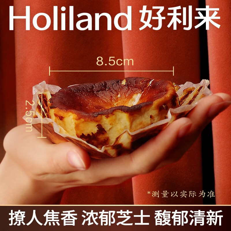 好利来半熟巴斯克芝士蛋糕零食软心糕点甜品下午茶生鲜食品 小号-半熟巴斯克（约8.5cm）125g