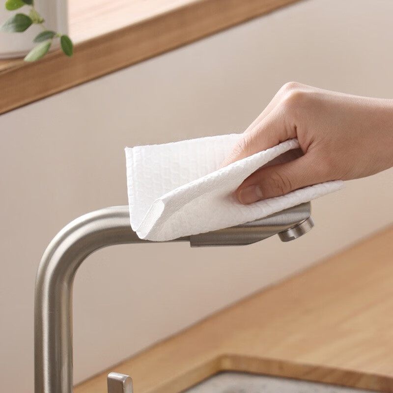 LIUIUSU 懒人抹布 家用一次性抹布无纺布强吸水不掉毛 厨房百洁布洗碗巾 3卷150片（单片25*25cm）