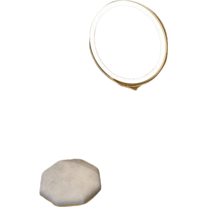 千番町 北欧化妆台梳妆台卧室现代简约化妆桌小户型感玻璃柜一体 小户型80灰金桌+柜+智能镜+凳 整装