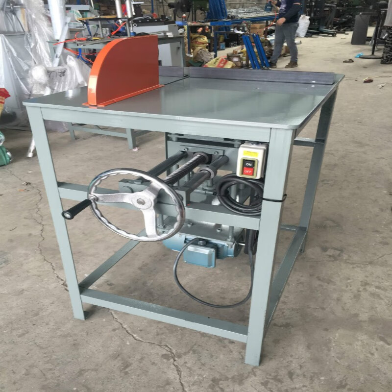 切割机门窗铝合金台锯台式气动幕墙装饰铝材开槽机 手摇式切割机380v