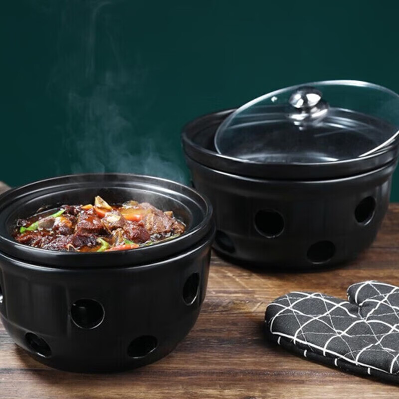 酒精炉耐高温干锅蜡烛加热陶瓷砂锅耐热煲仔炉保温加热酒精炉 白色 22