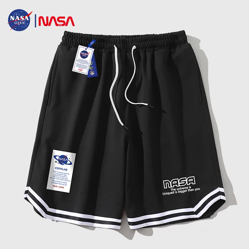 NASA GISS运动短裤男夏季薄款休闲篮球裤青少年学生休闲五分裤 黑色 XL 属于什么档次？
