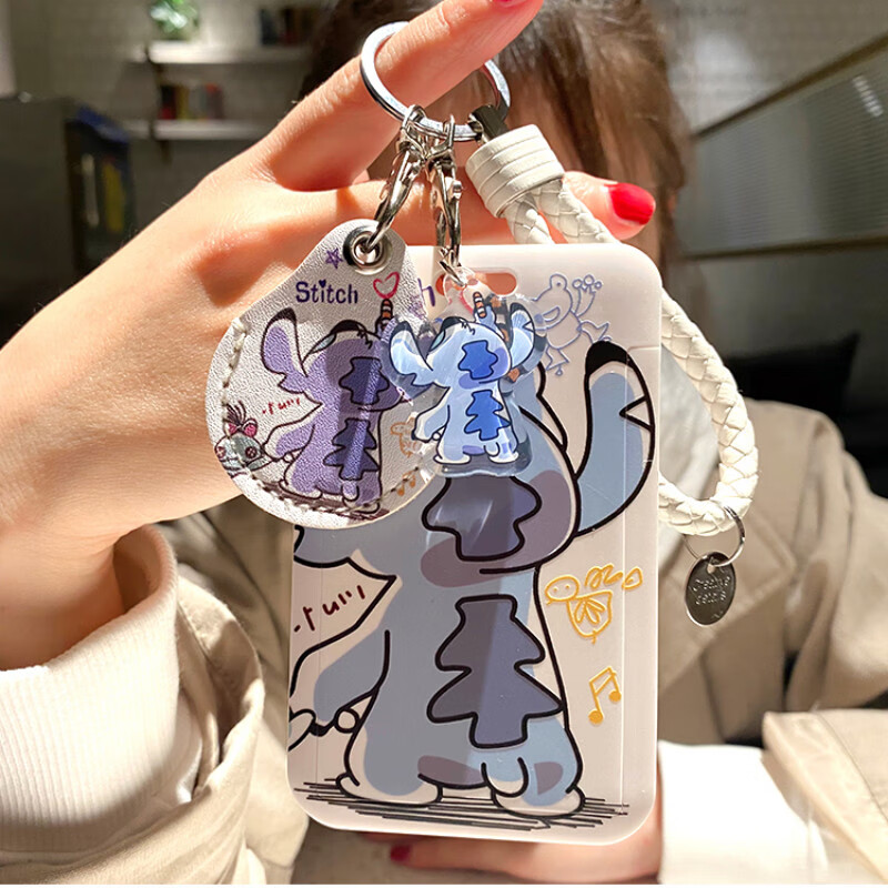 【卡套 呆萌钥匙扣】背影史迪仔