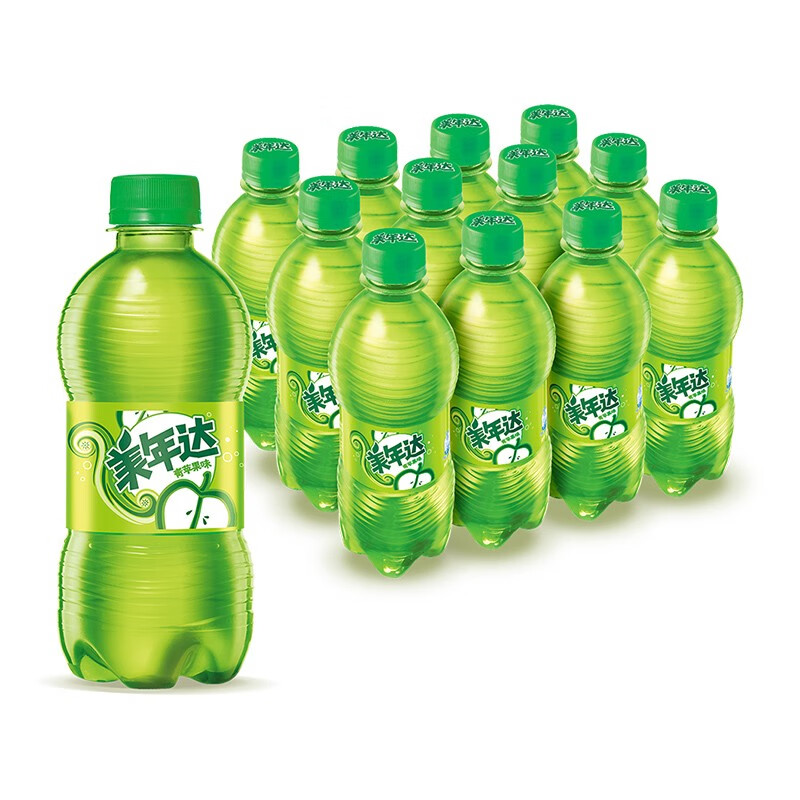 百事可乐 美年达可乐 mirinda 青苹果味汽水 碳酸饮料整箱 300ml*12瓶
