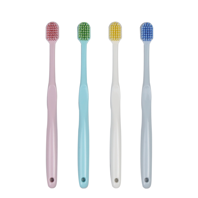健 情侣款牙刷 家庭装宽头牙刷深层清洁BBC软毛牙刷颜色随机2支装