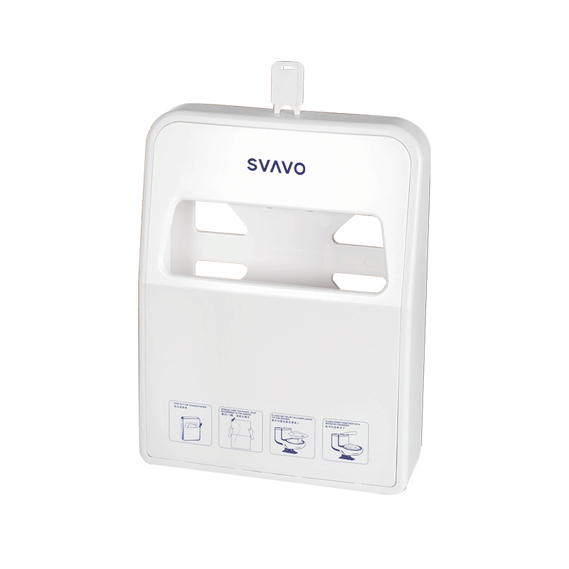 瑞沃（SVAVO）馬桶紙盒 衛(wèi)生間坐廁紙架 一次性馬桶坐墊紙巾盒1/4 VX780 白色 (可粘貼/可打孔) VX780