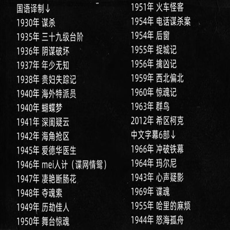 法玛奇U盘64G 希区柯克 国语译制合集全 附目录 电视电脑两用usb优盘 64GB