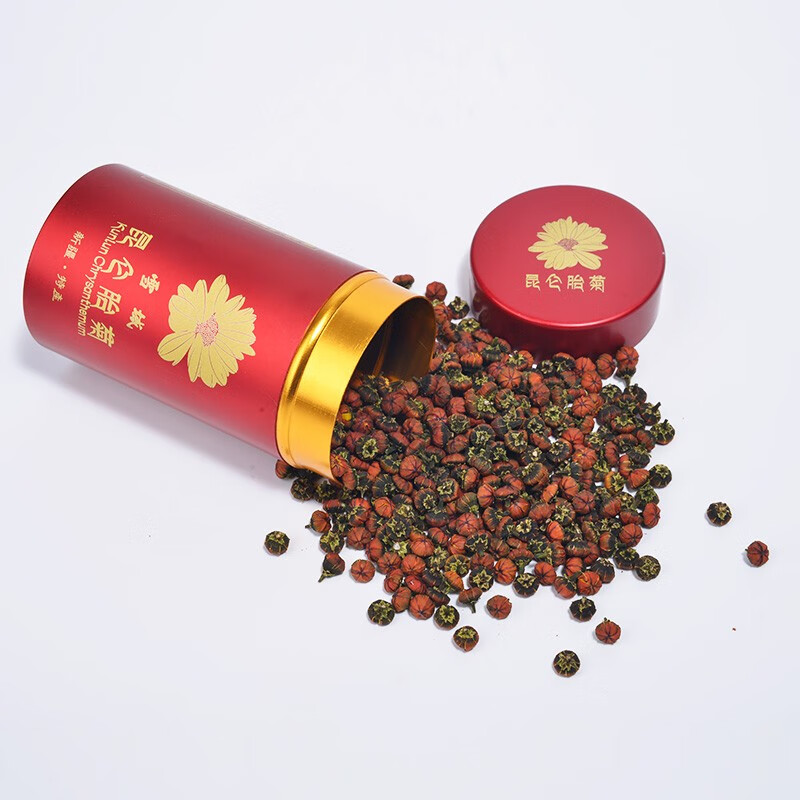橙鲜生 新疆昆仑雪菊胎菊王(85克*2罐)天山血胎菊冰菊花骨朵高品质