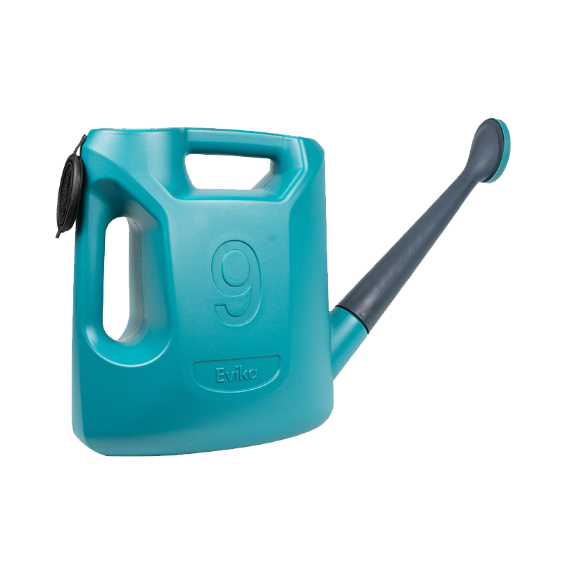 Evika伊維卡出口款塑料大灑水澆花淋水家用噴壺長嘴園藝噴壺小花灑噴頭 FX9升澆花壺（藍色）