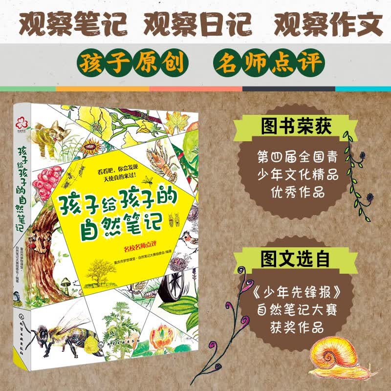 孩子给孩子的自然笔记（获奖作品+手绘原创+名师点评）7-14岁
